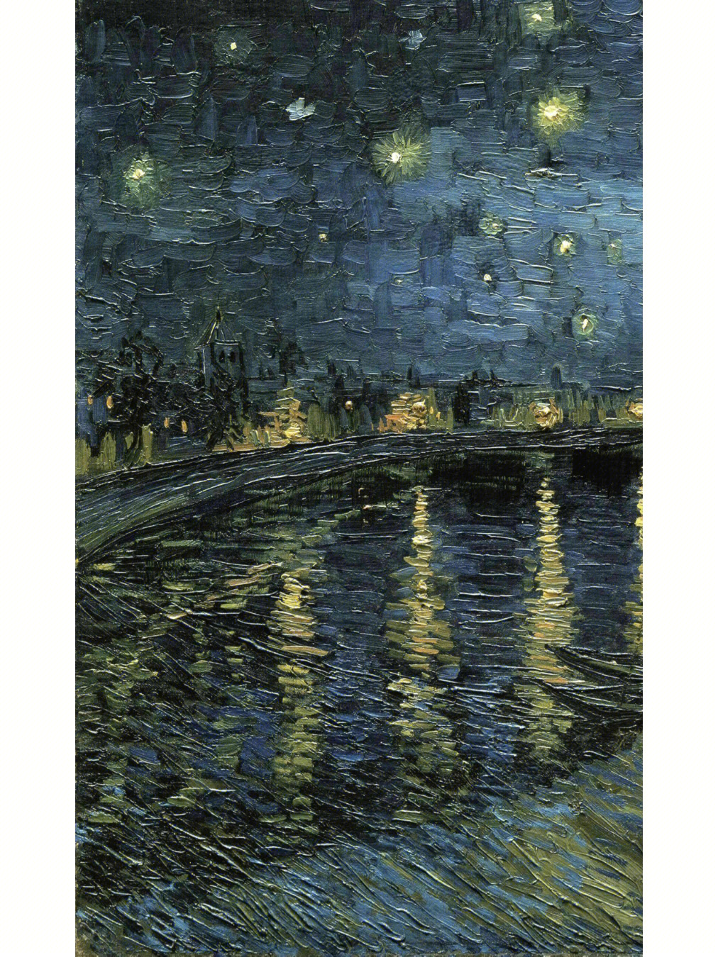 罗纳河上的星夜原版图片