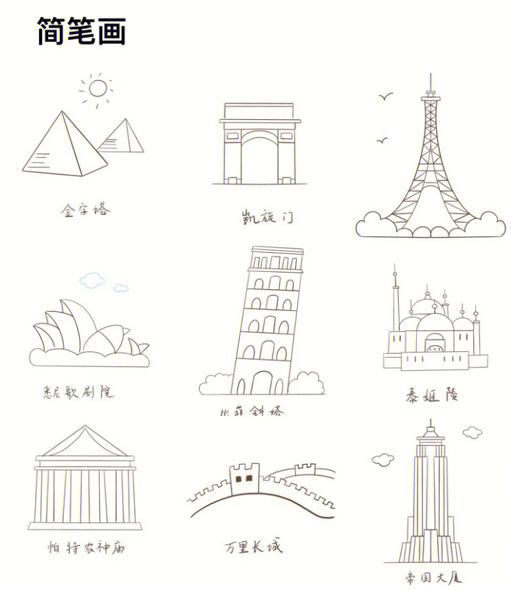 埃菲尔铁塔画法教程图片