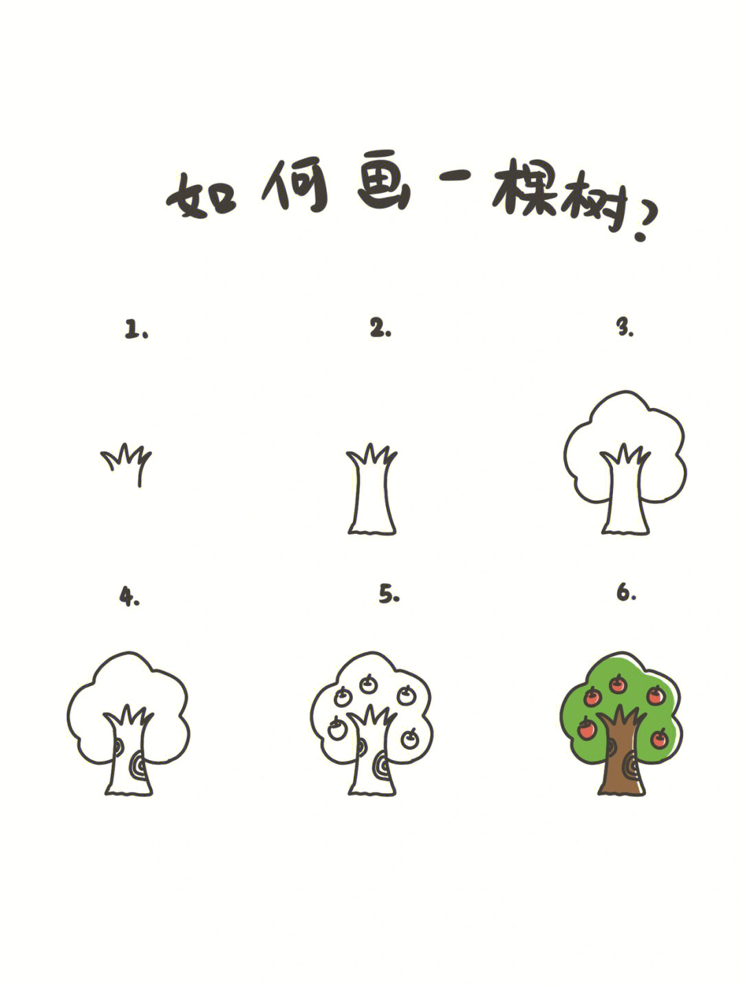 大树怎么画最美又简单图片