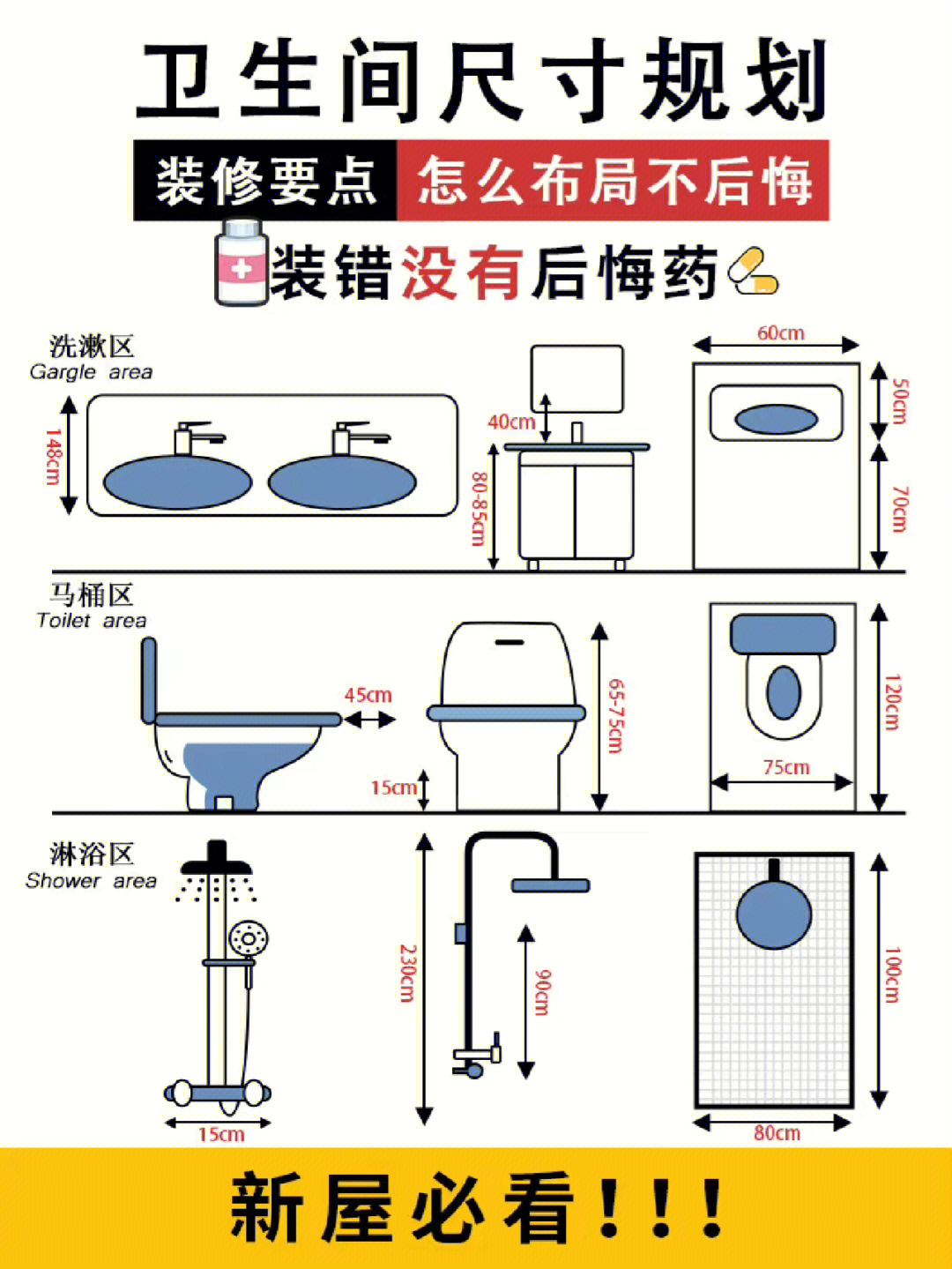 卫生间水管高度尺寸图图片