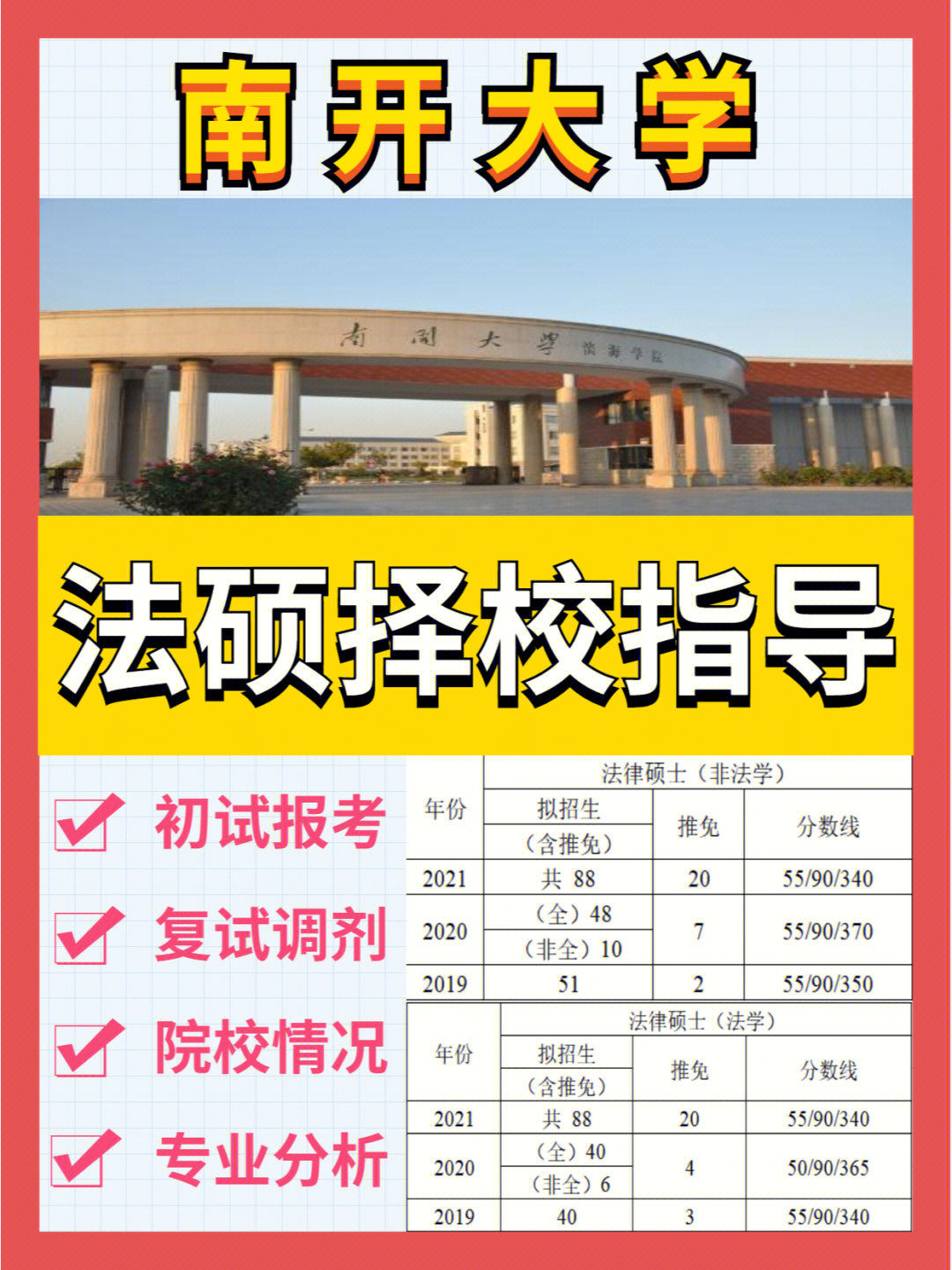 南开大学法硕这些信息你一定要知道