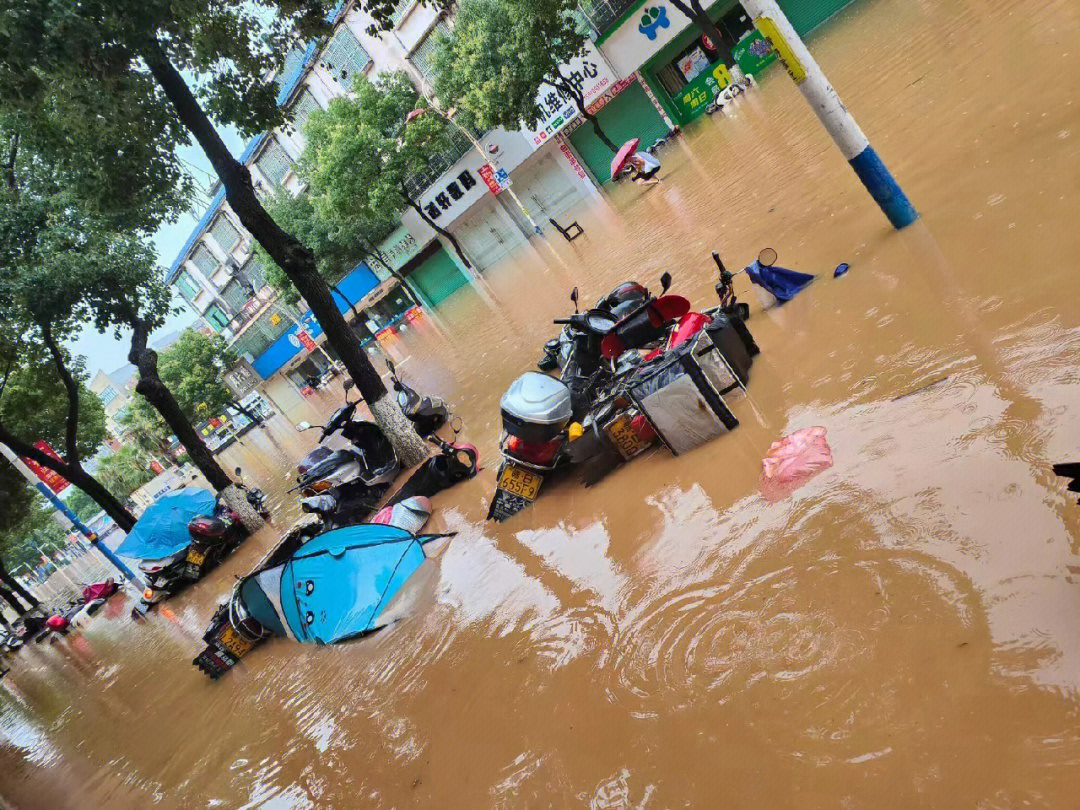 太原兰亭御湖城水灾图片