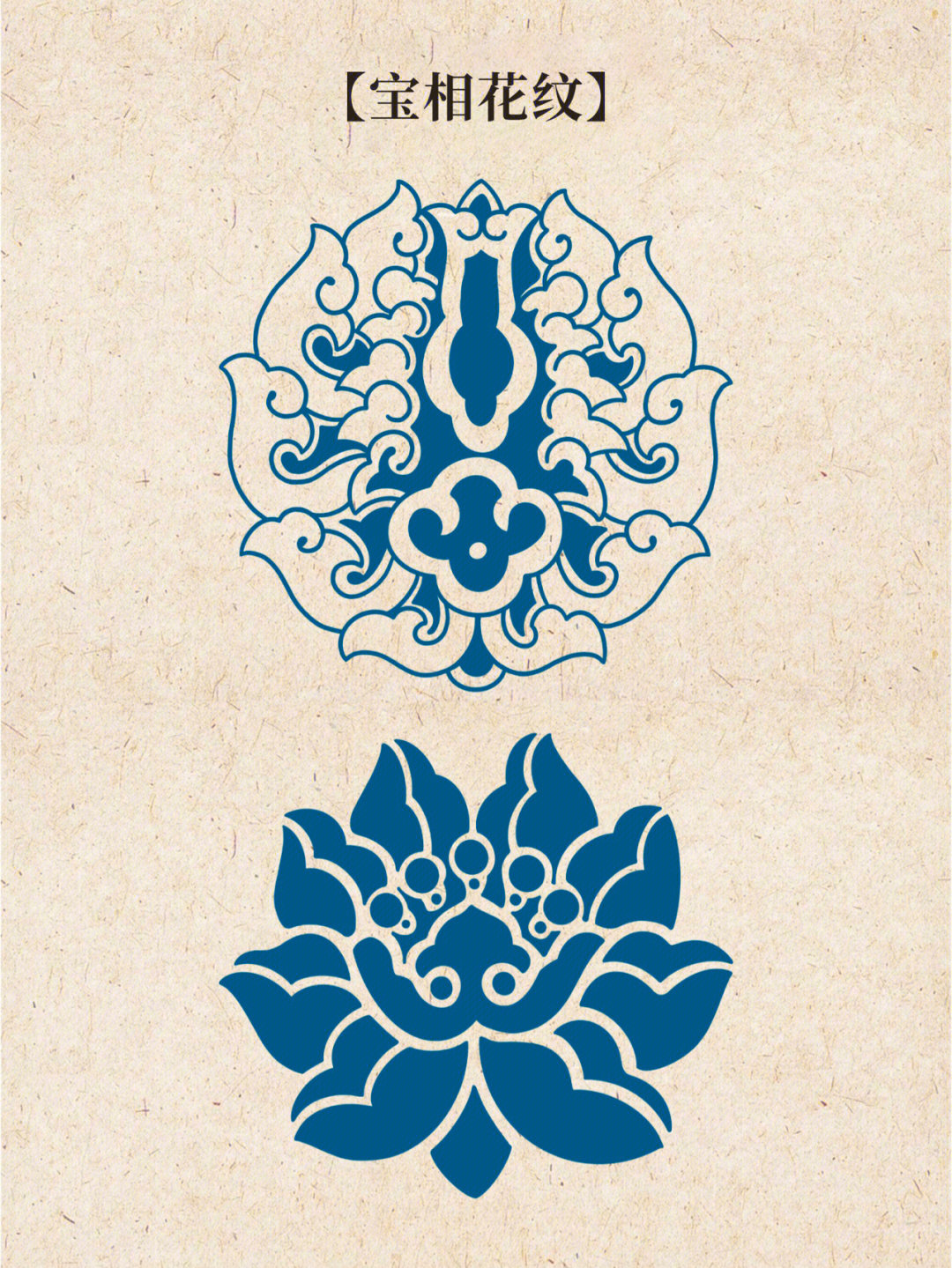 每日一画|中国传统纹样图案|宝相花纹