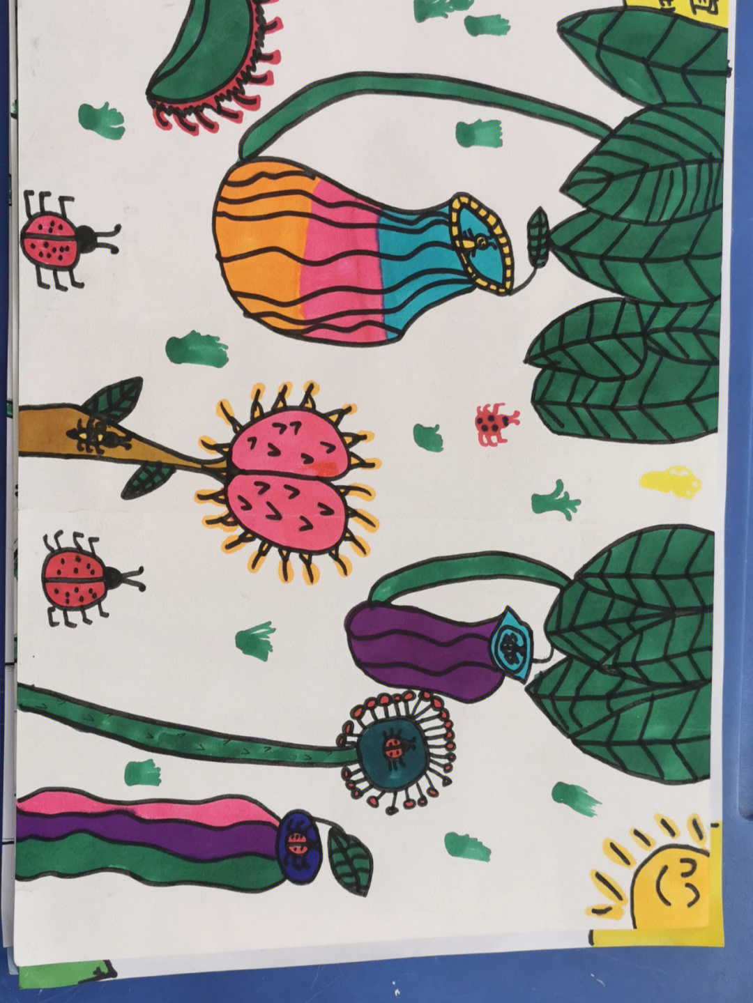 人美版二年级美术下册第二课吃虫草部分学生绘画