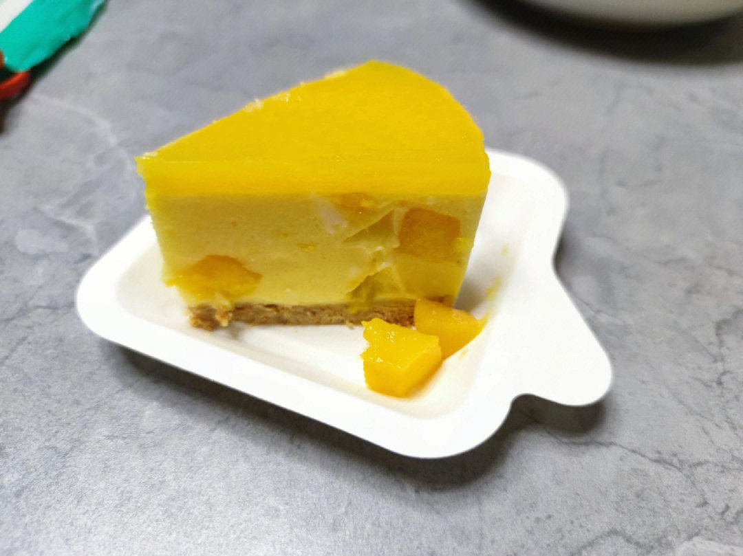 芒果酸奶慕斯蛋糕无奶油版本免烤箱