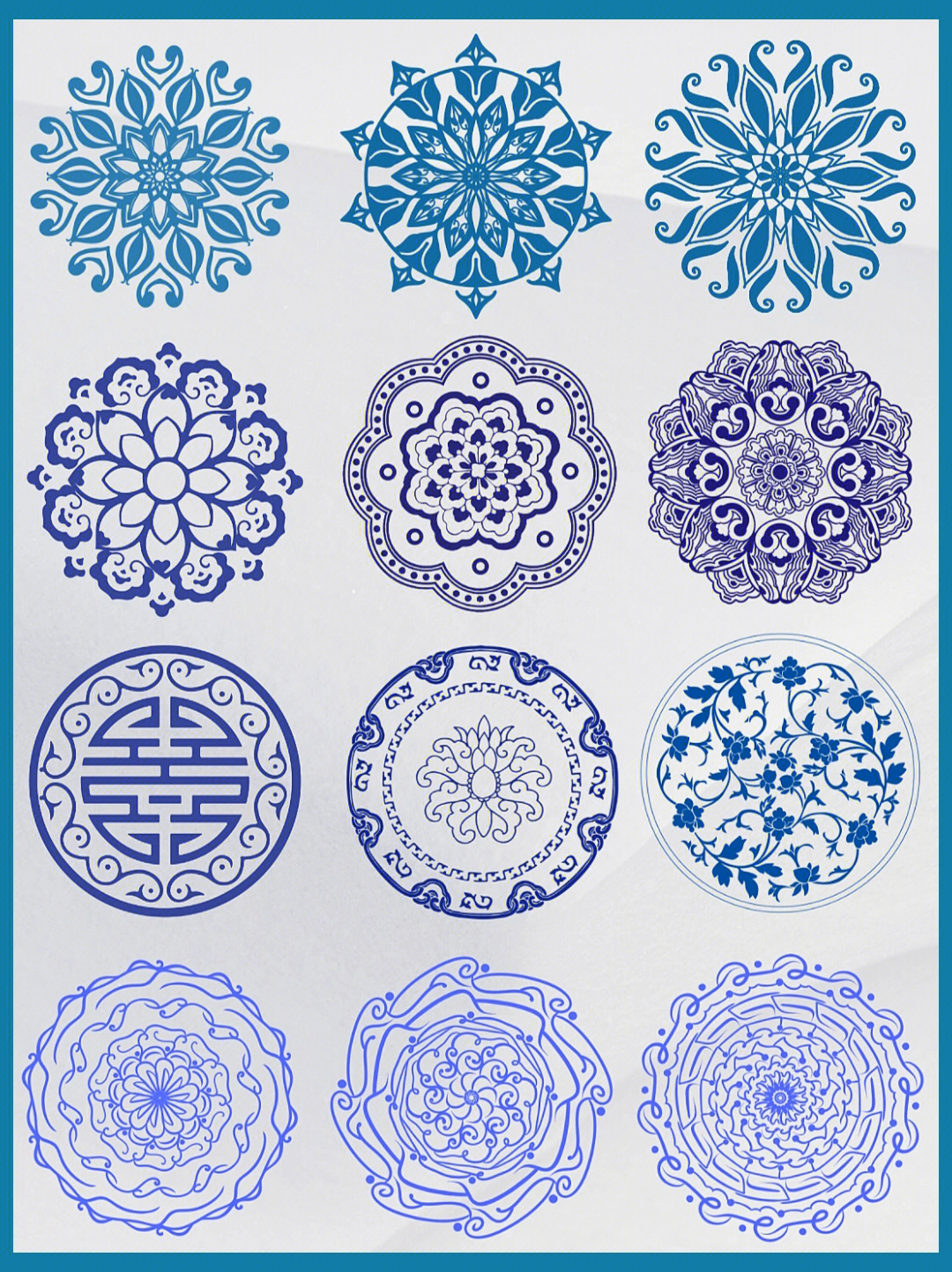 青花瓷常见的花纹纹饰图片