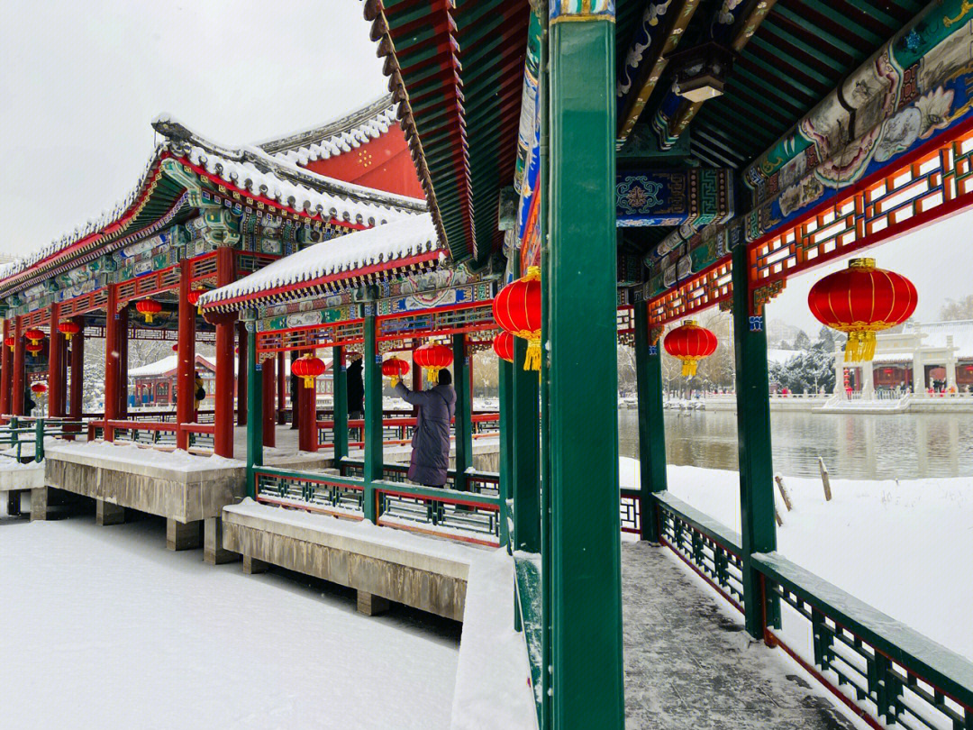 大观园雪景图片