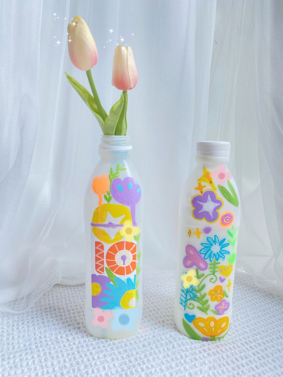 酸奶瓶子创意手工图片图片