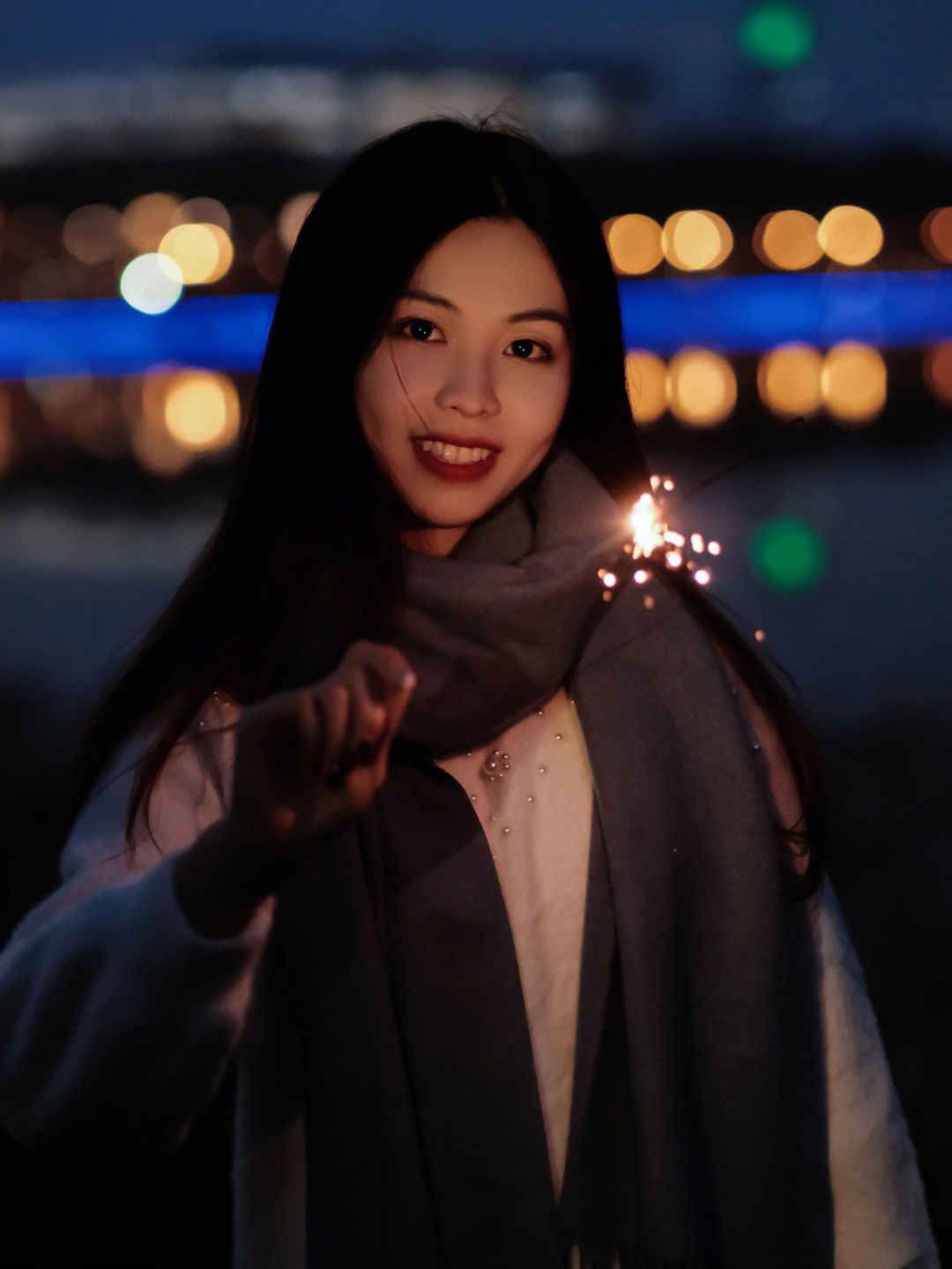 仙女棒烟花人像图片