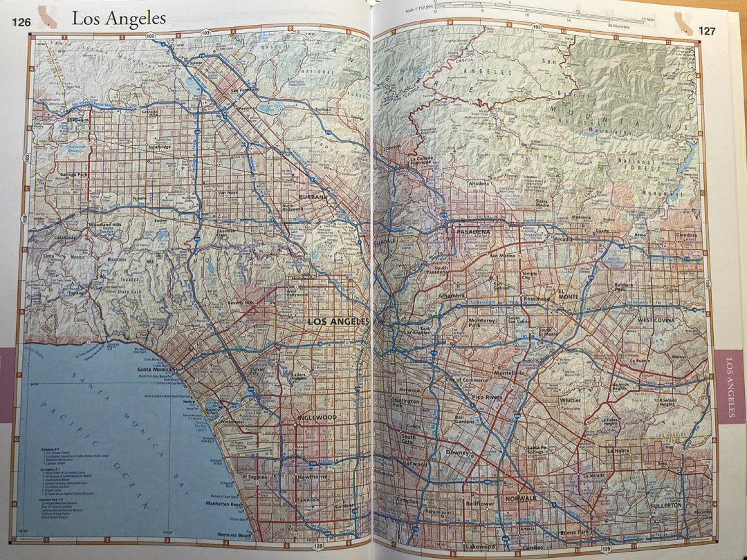 几张洛杉矶地区的地图