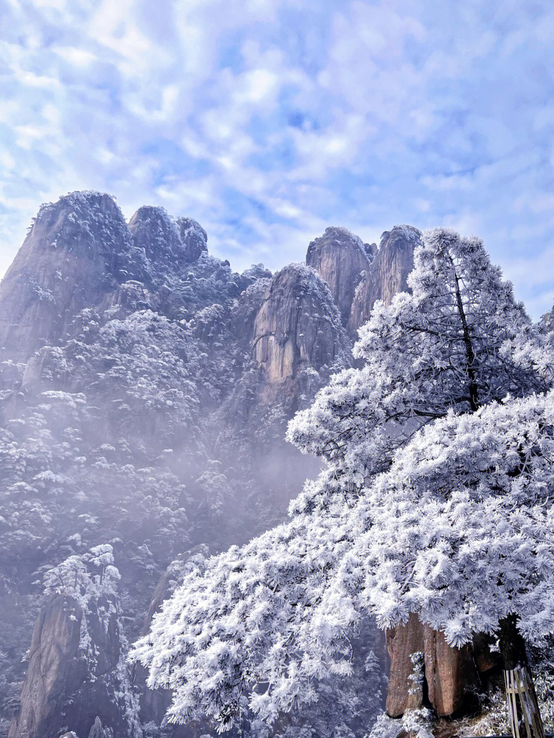 上饶三清山雪景图片