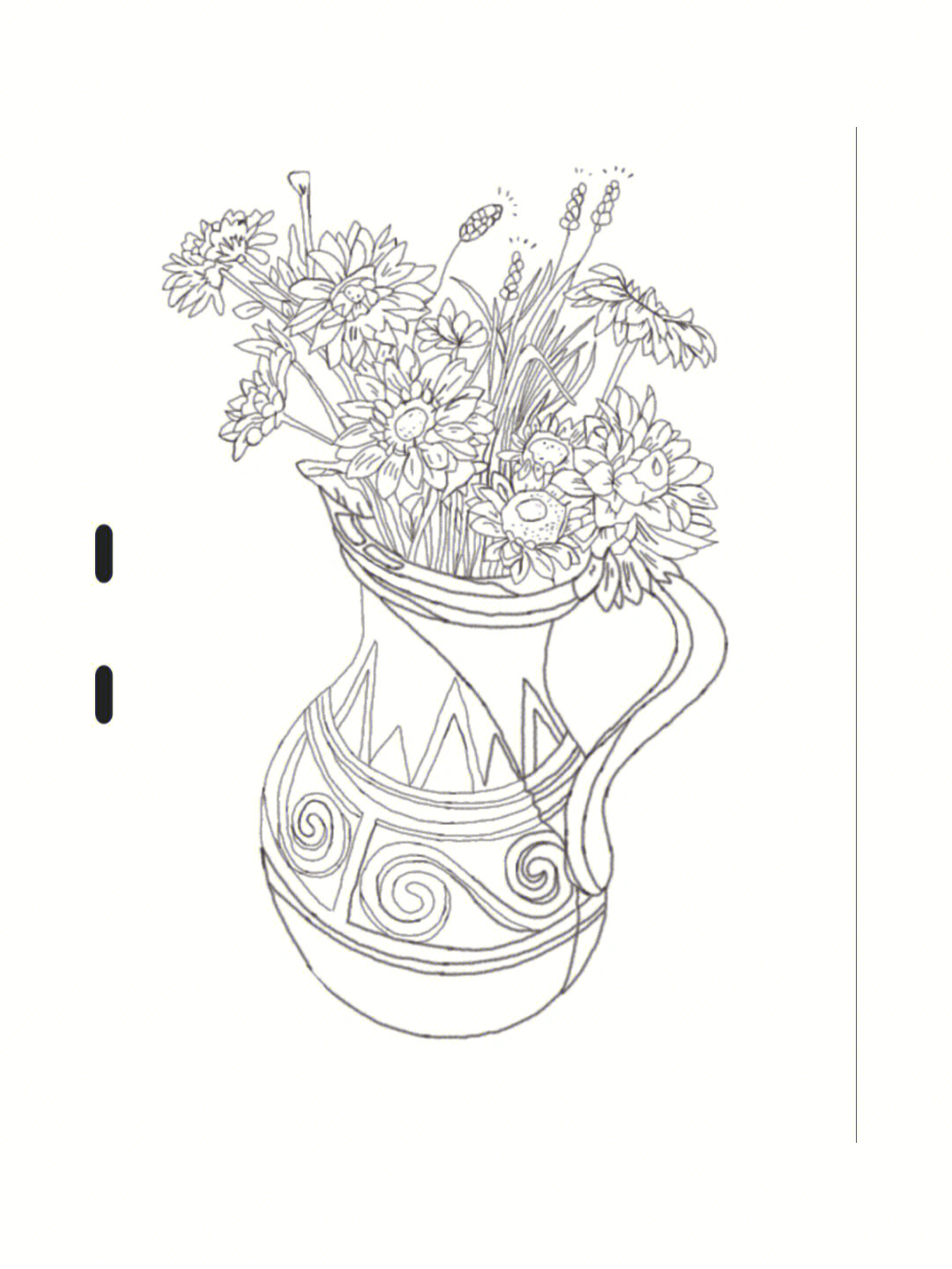 线条花瓶简笔画图片