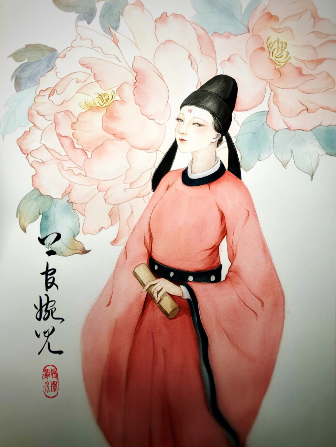 上官婉儿梁祝线稿图片