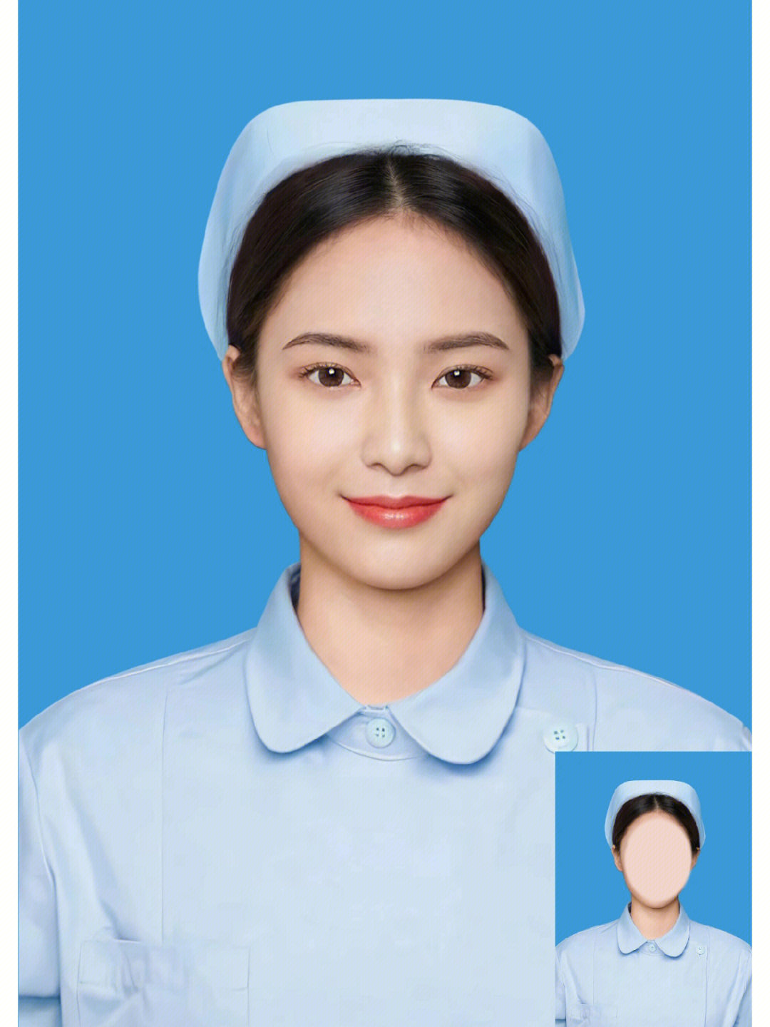 护士证件照来一波只要有张正脸照片即可修