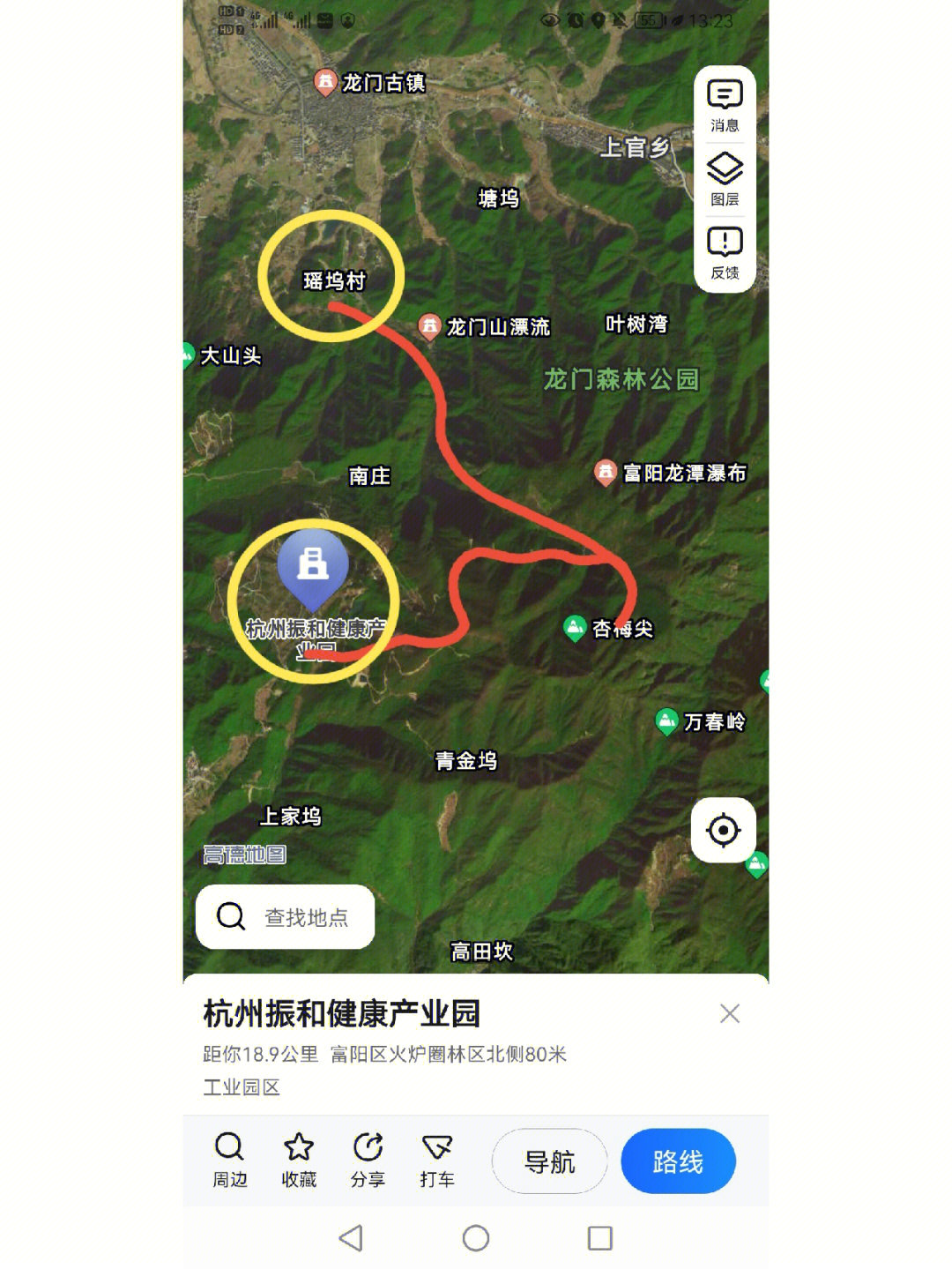 龙门山风景区地图图片