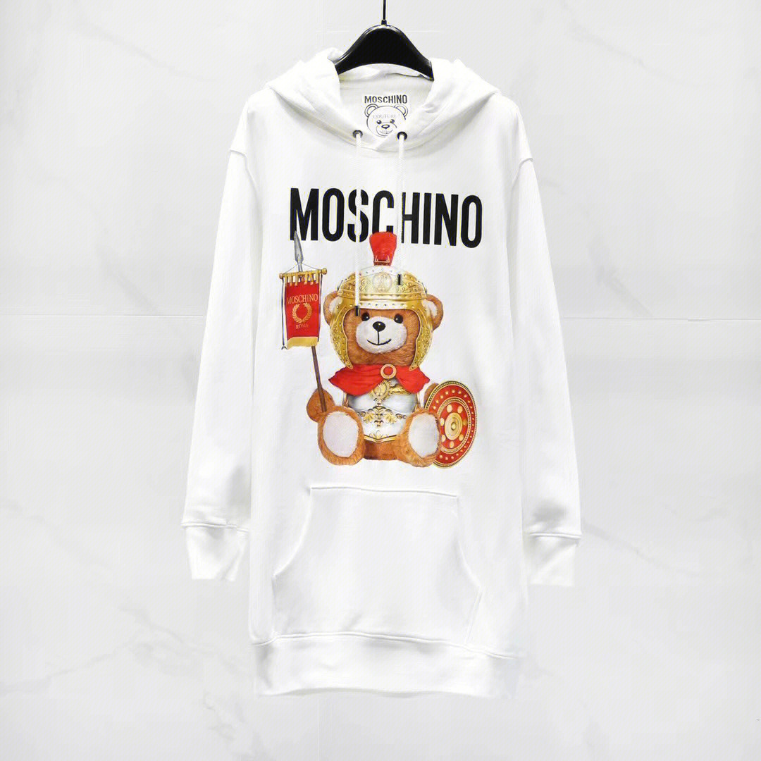 129906moschino 白色罗马熊士兵熊连帽卫衣帽衫尺码40/42/44