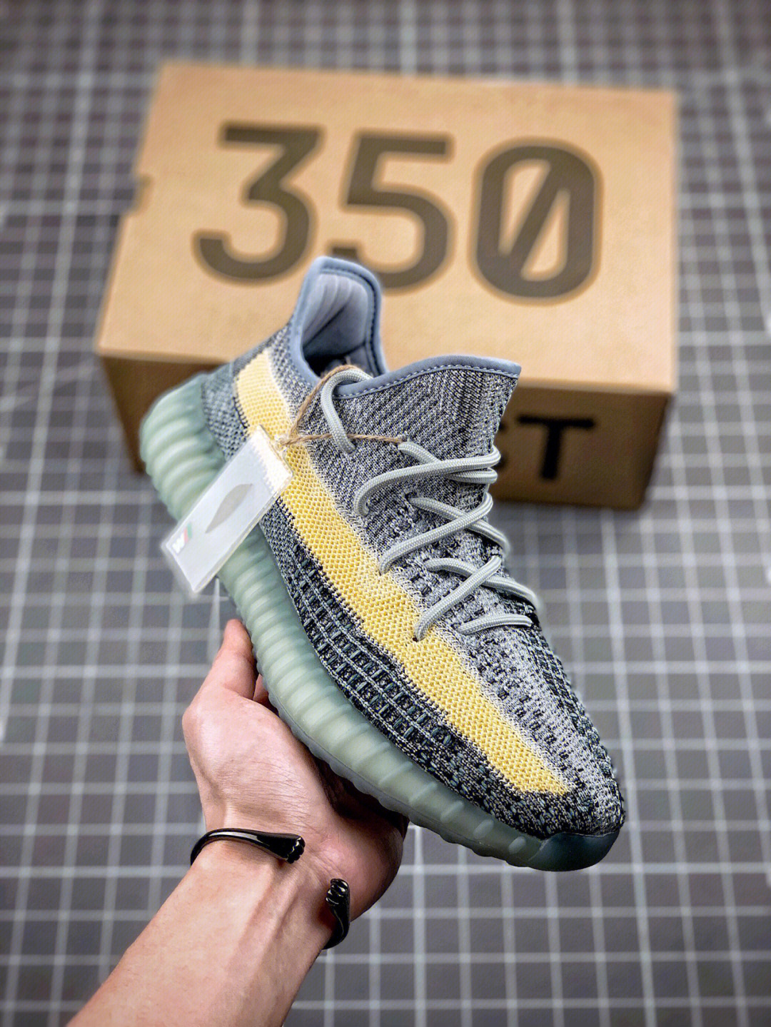 yeezy350boostv2ashstone水洗丹宁