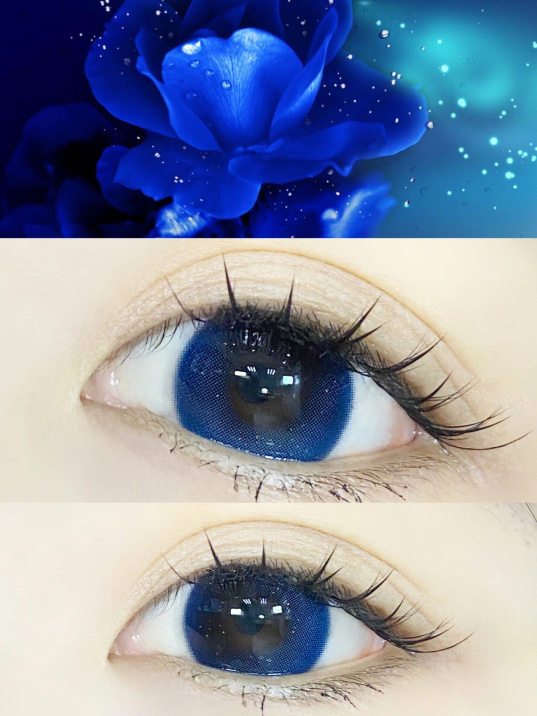 蓝色妖姬色的眼睛像极了北极夜点缀夜空的星99干净且不惹世俗尘埃