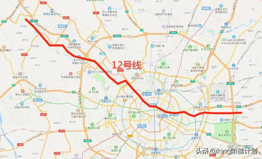 成都地铁12号线规划图片