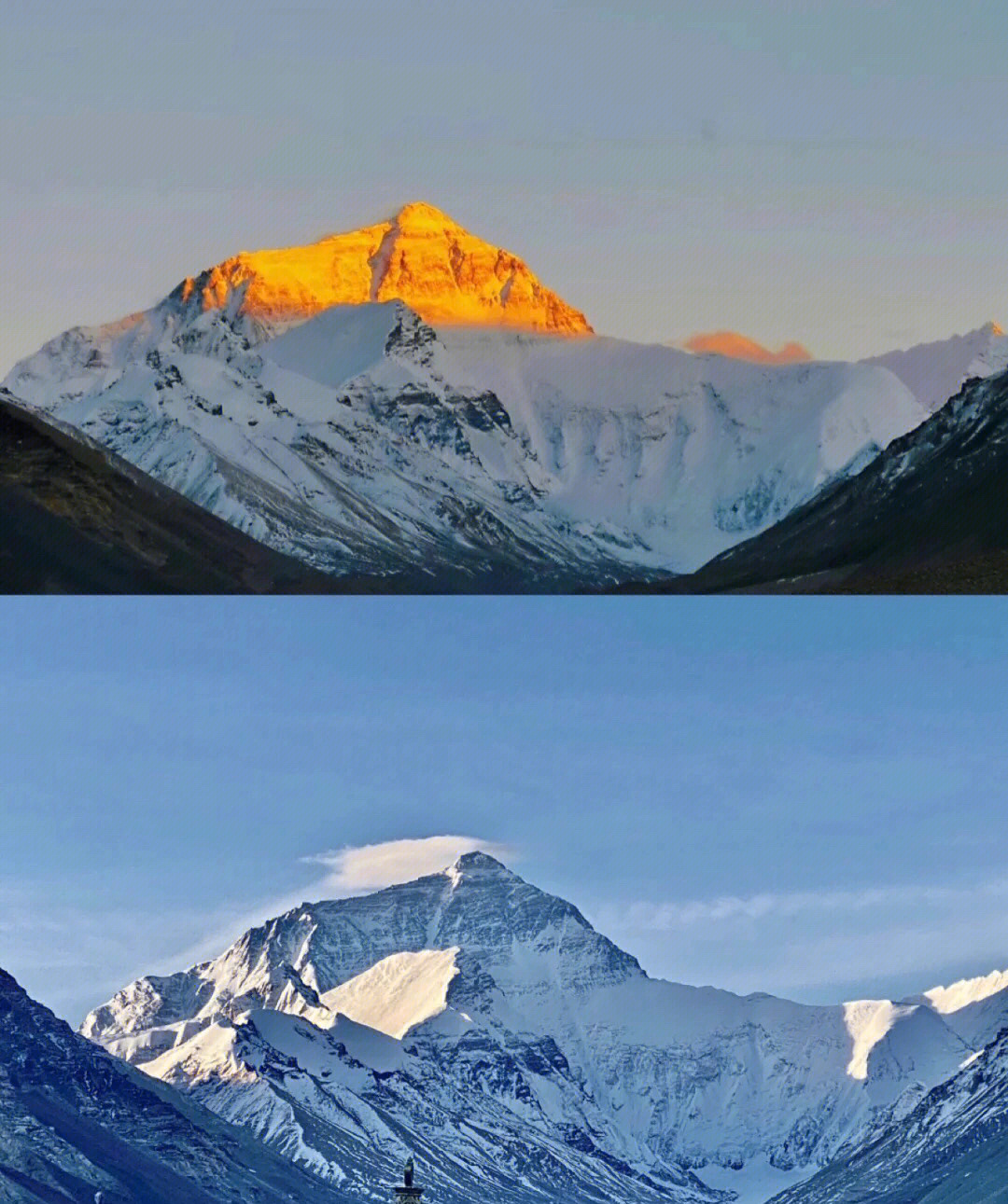 珠穆朗玛峰日照金山