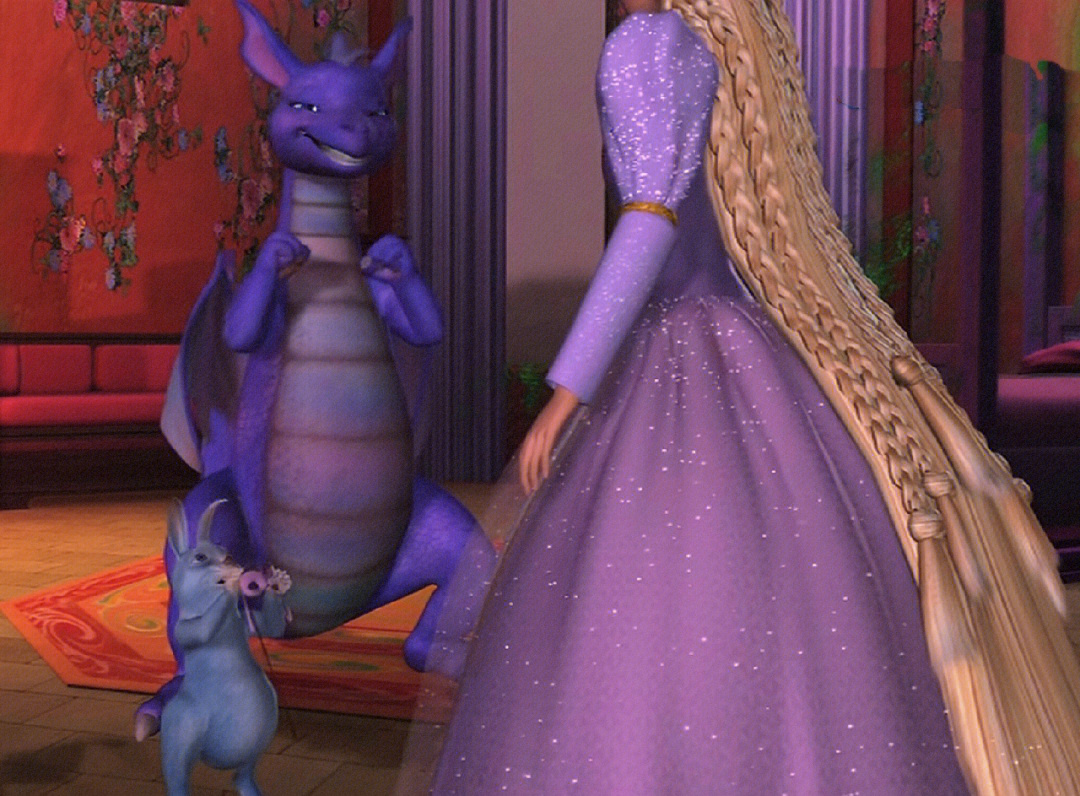 芭比公主之长发公主丽宝莎紫色裙子合集