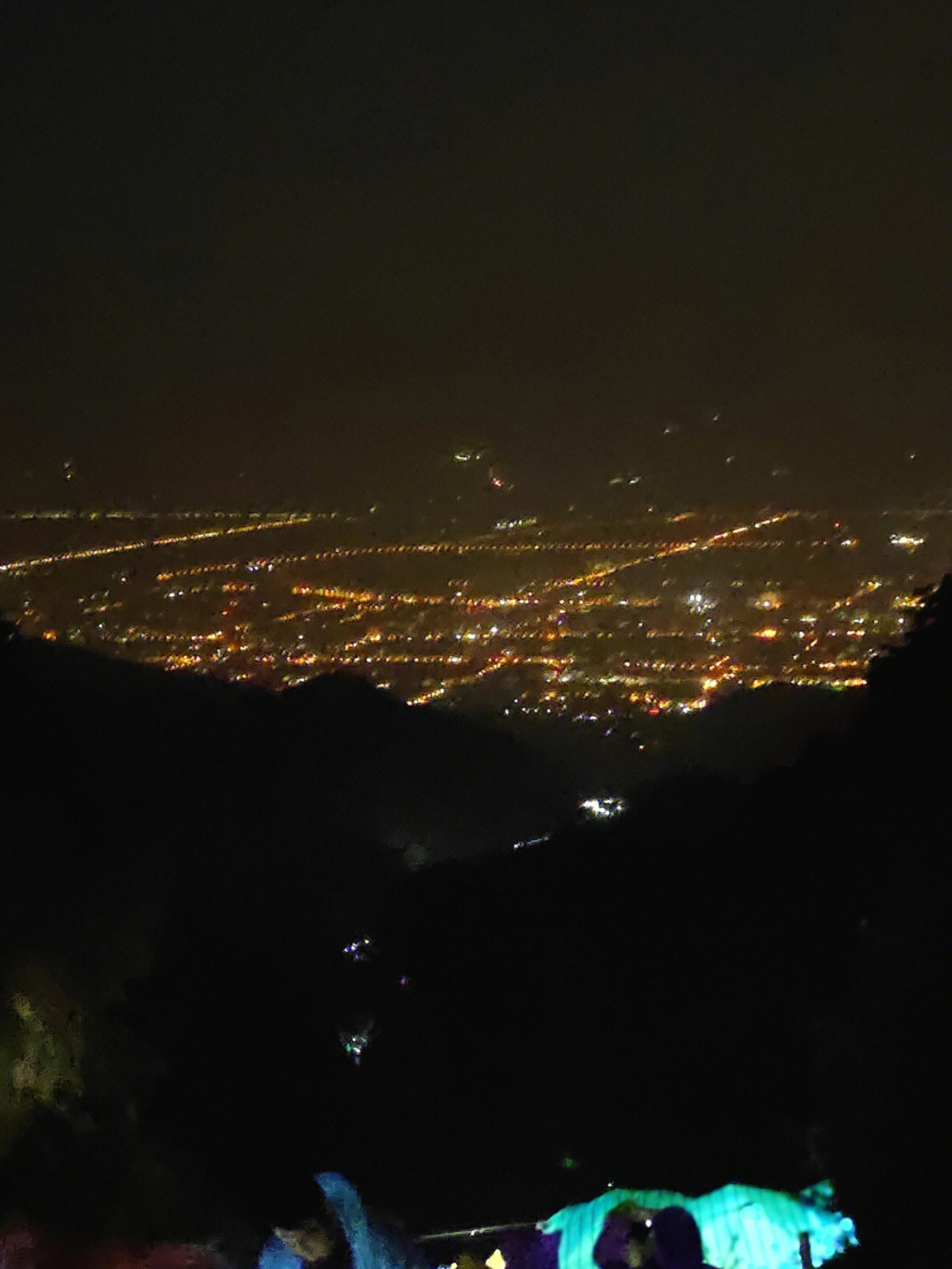 中天门夜景图片