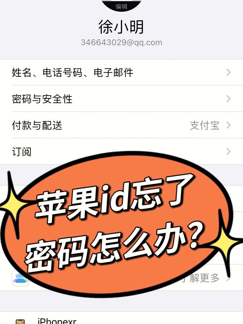 Apple ID密码忘记图片