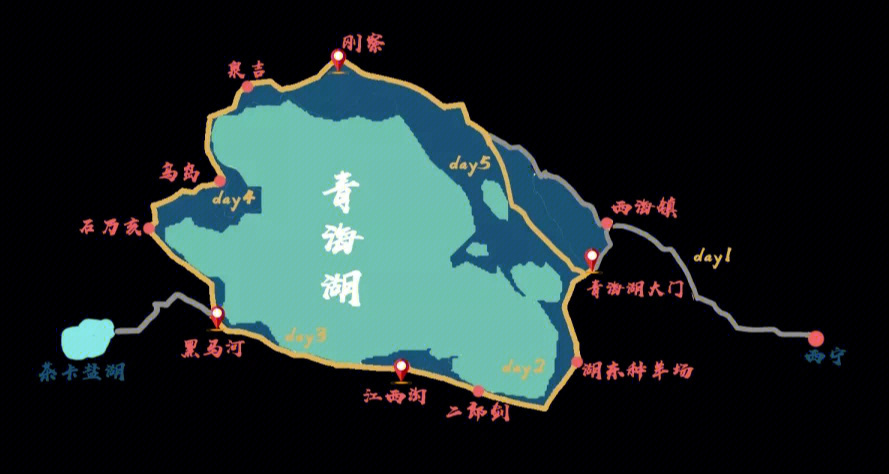 青海湖地图全图高清版图片