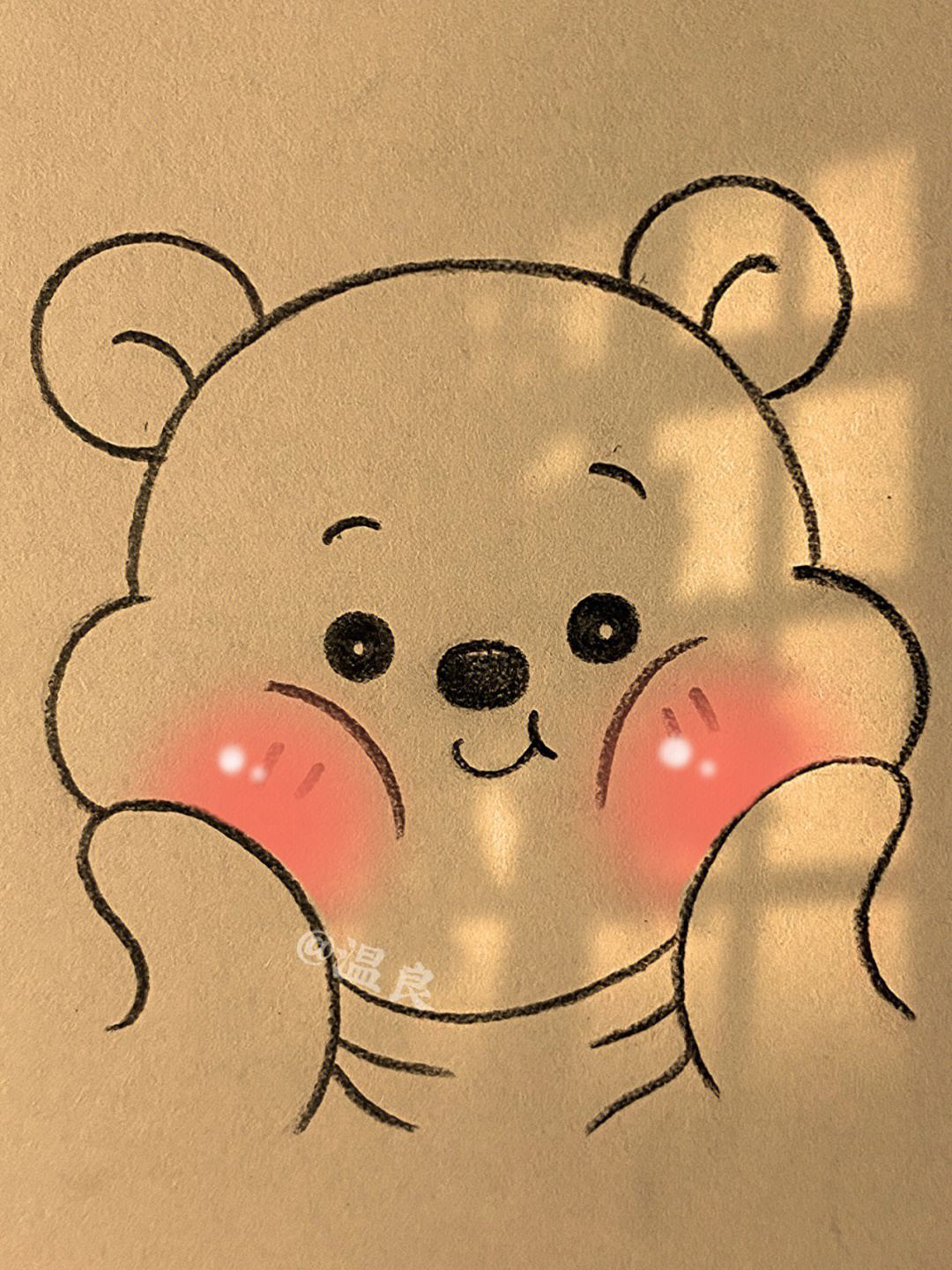 小熊可爱绘画教程#绘画过程#画画的日常#绘画教程#小熊#画画