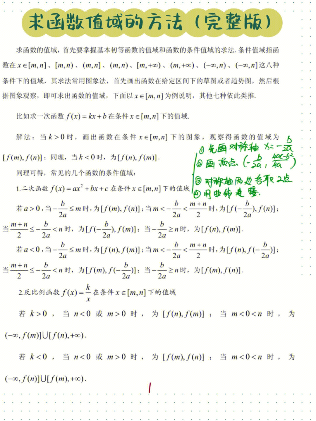 反余弦函数值域图片