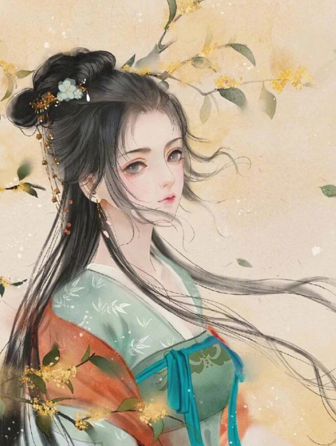 哪一张惊艳到你板绘古风美女插画素材