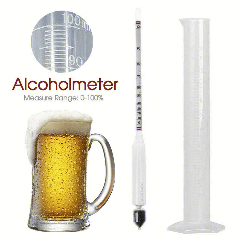 酒精计湿度计测试仪复古测量瓶组工具酒精计