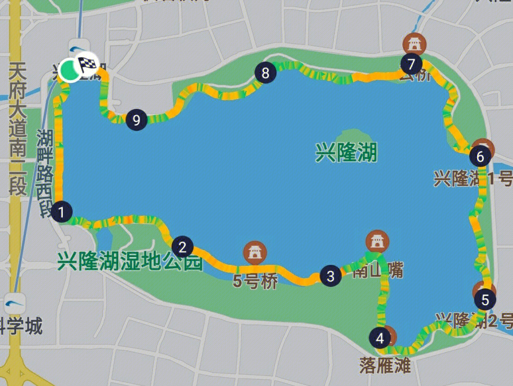 兴洛湖公园地图图片