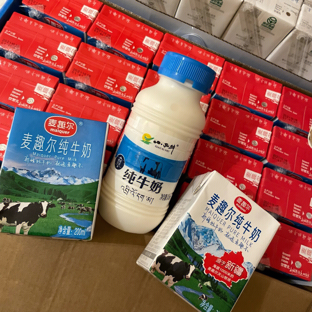 奶牛梦工厂蓝砖纯牛奶图片