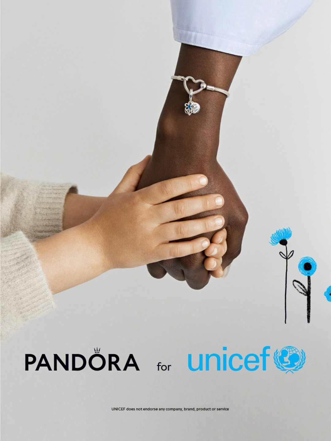 我们推出了一朵超有意义的小蓝花–  pandora与联合国儿童基金会