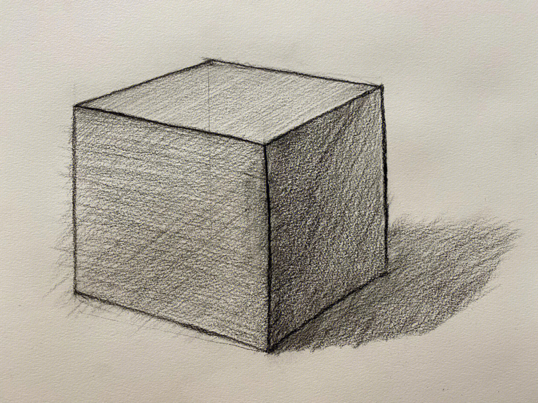 如何画立方体素描图片