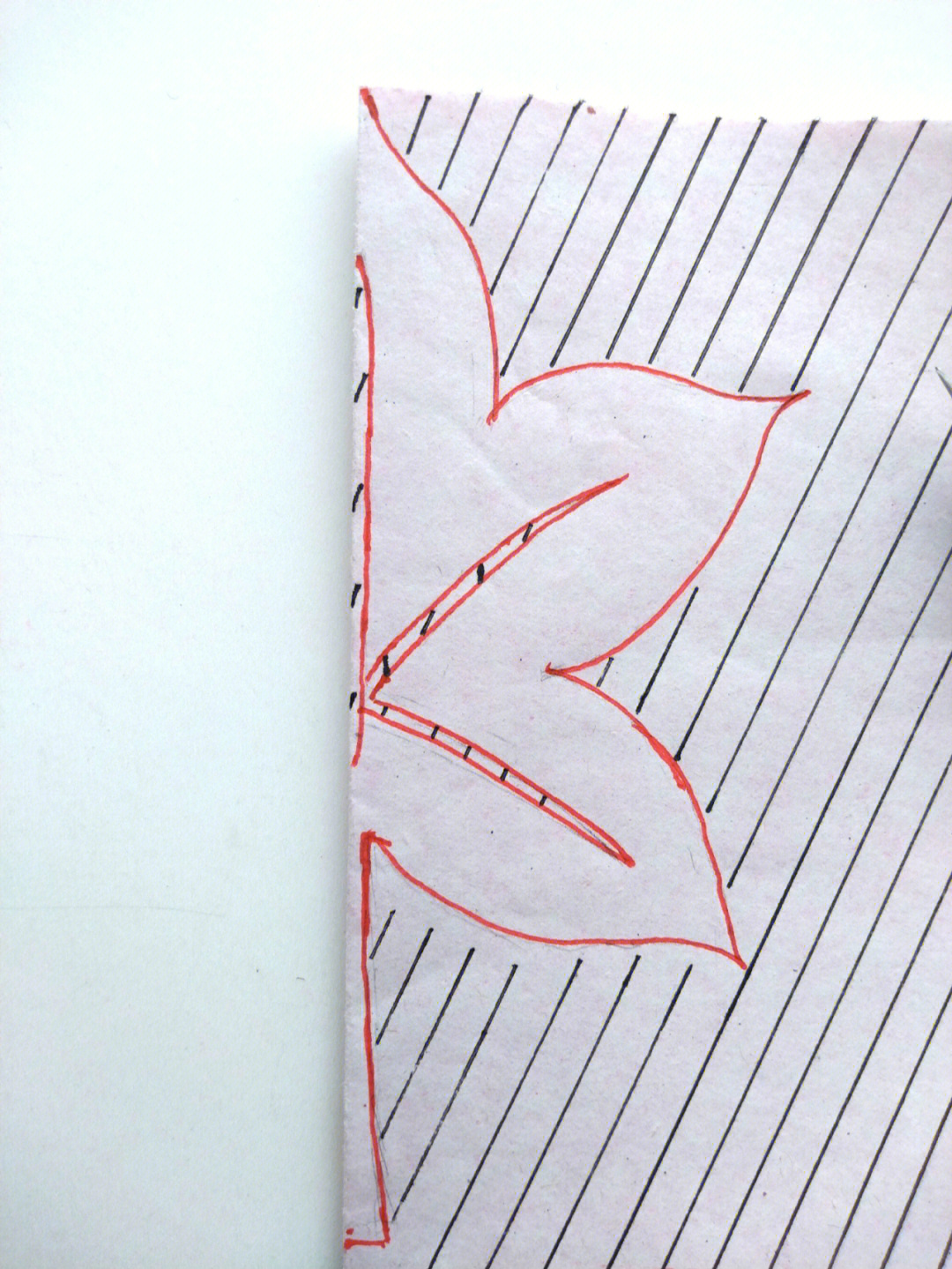 枫叶对折剪纸怎么画图片