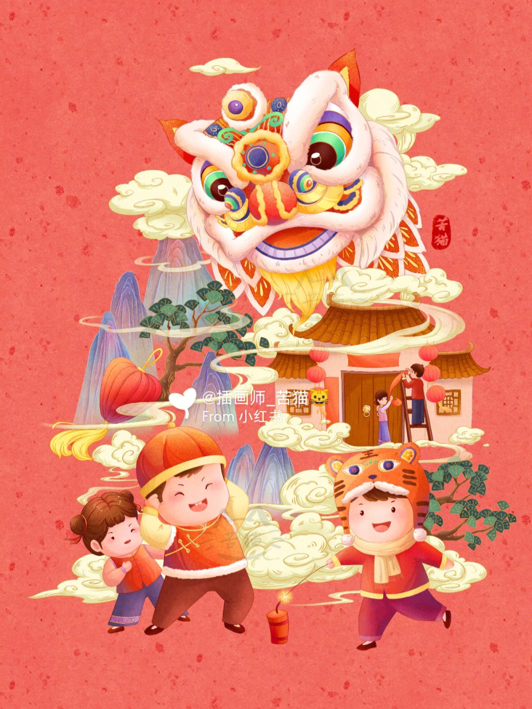春节主题的国风图形图片