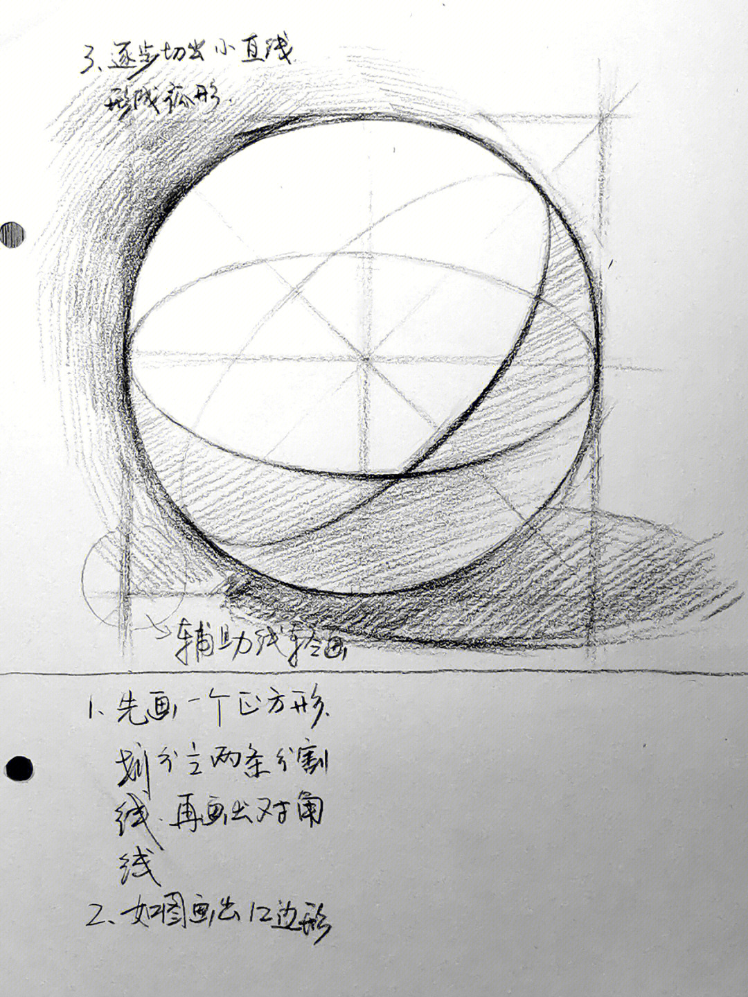 素描画圆球教程画法图片
