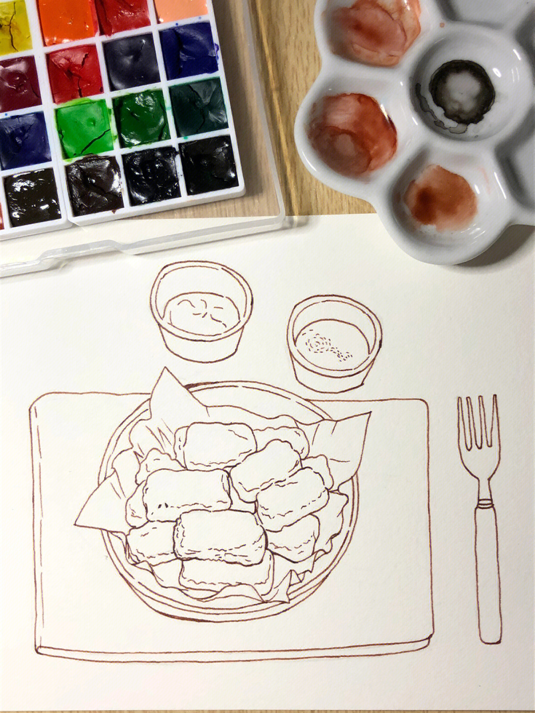 土豆美食画画图片