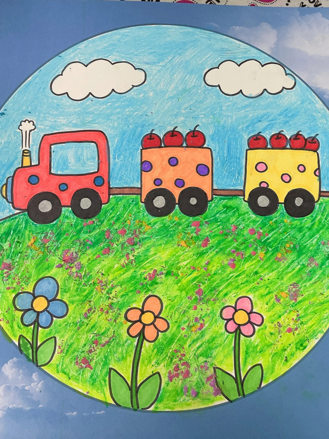 儿童画火车的画法图片