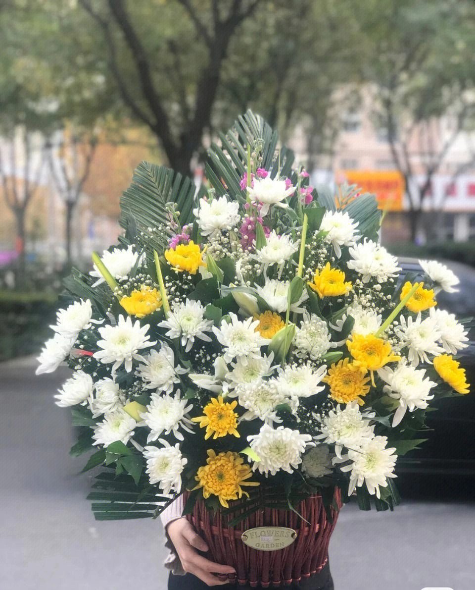 菊花花束花圈扫墓祭奠鲜花图片