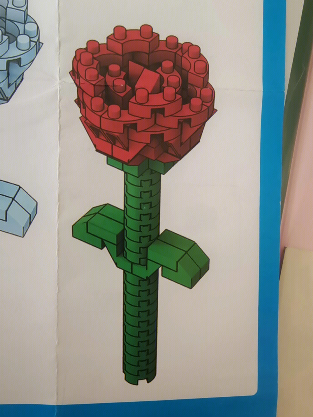 玫瑰花积木教程图片