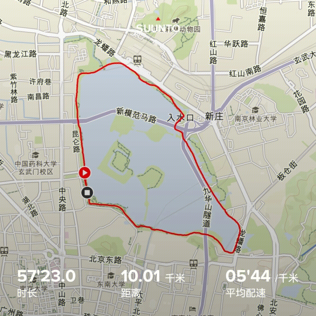 南京玄武湖跑步路线图图片