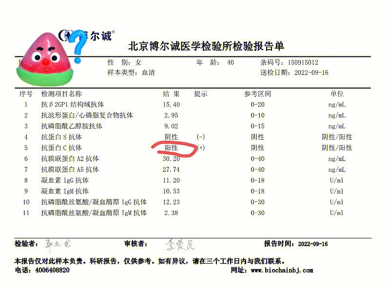 免疫四项化验单图片图片