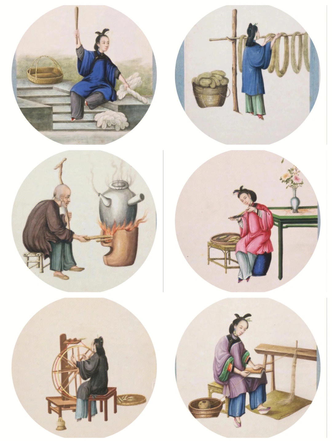 古人织布的过程图片图片
