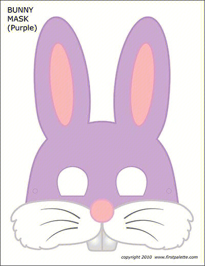 小兔子面具涂色效果图图片