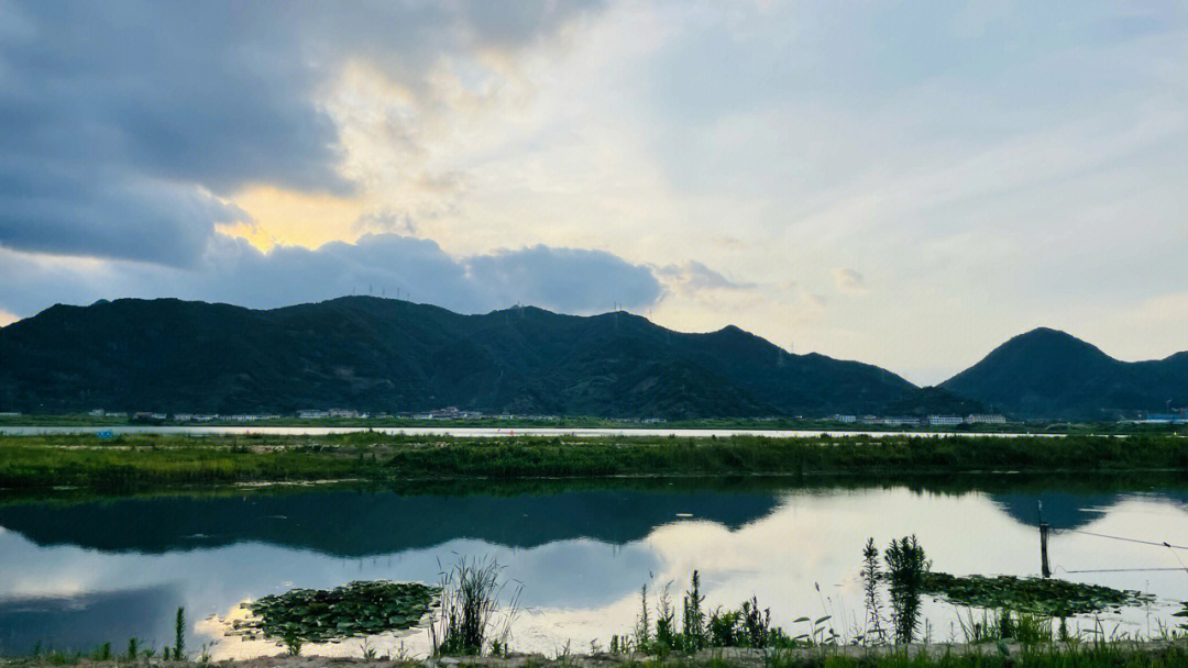 一周一游路桥飞龙湖夕照