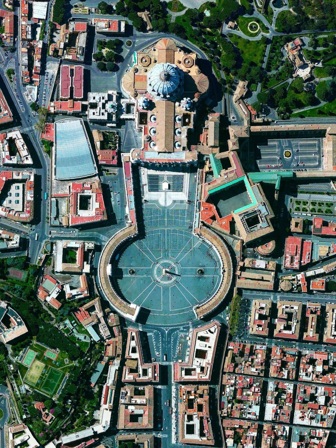 梵蒂冈的圣彼得大教堂卫星图
