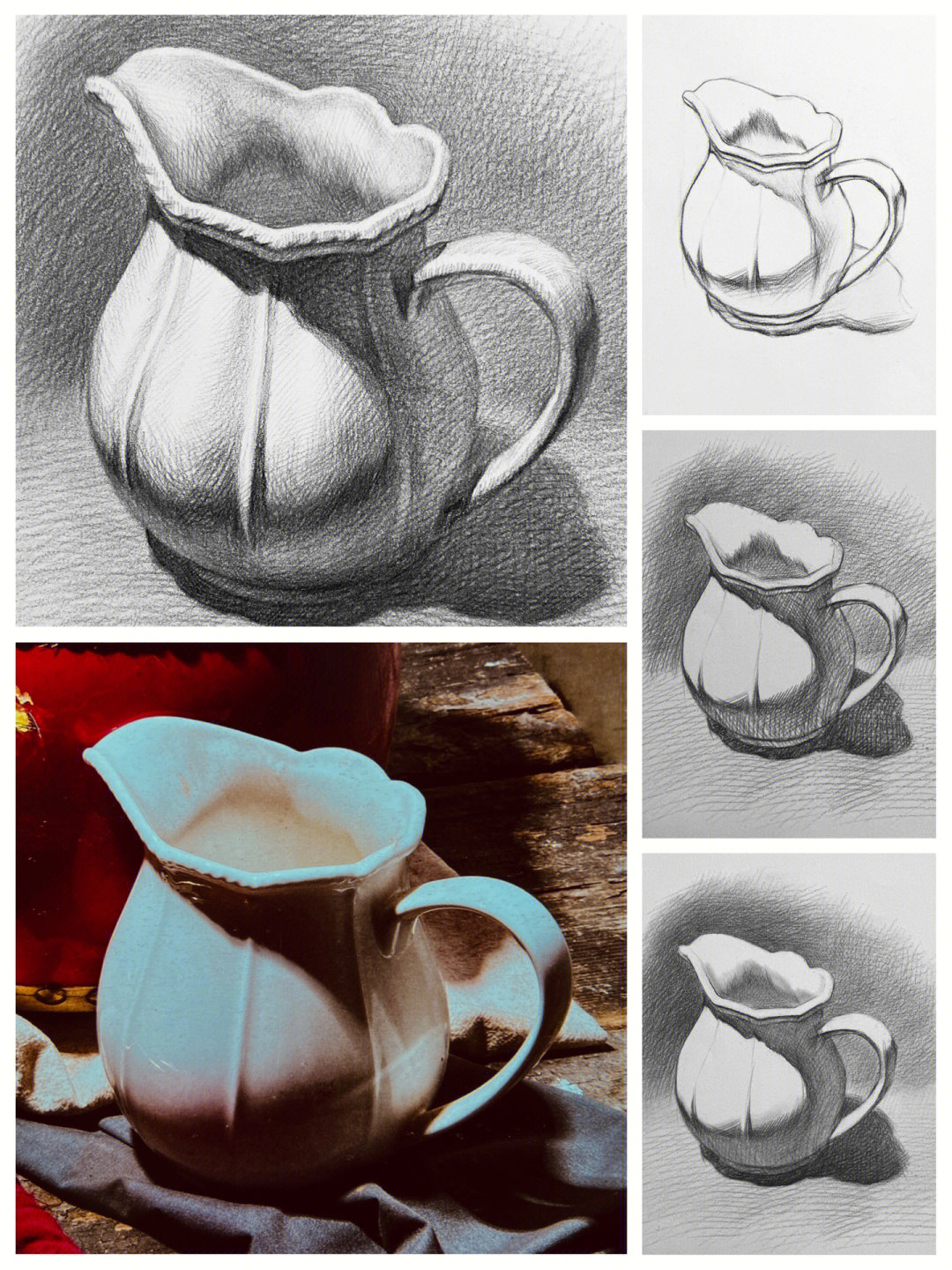陶瓷茶壶素描图片大全图片
